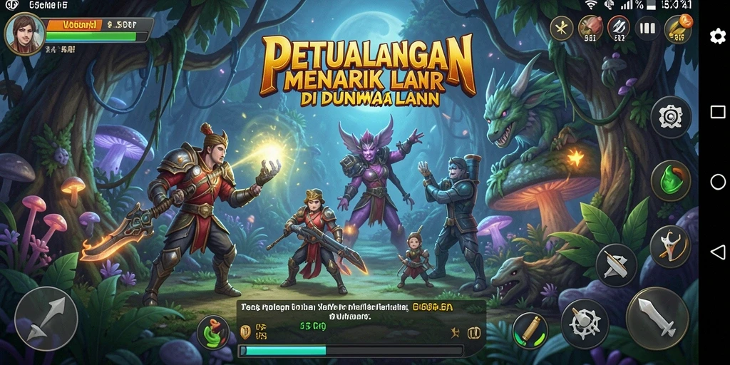 Tampilan screenshot utama 55RP menampilkan aksi petualangan seru.