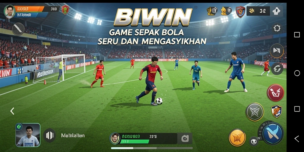 Tangkapan layar gameplay <strong>BIWIN</strong> yang menampilkan aksi seru di lapangan.