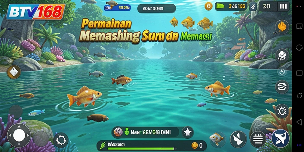Screenshot BTV168 menampilkan gameplay seru memancing.