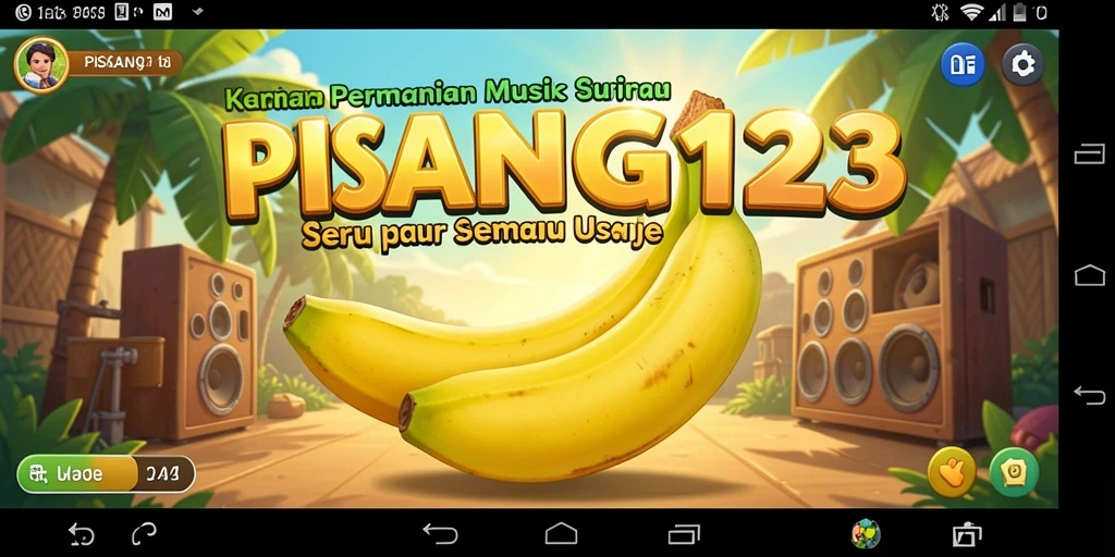 Tampilan gameplay PISANG123 yang penuh warna dan interaktif.