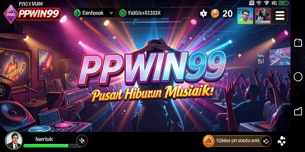 Tampilan screenshot utama PPWIN99 yang menampilkan gameplay Music.