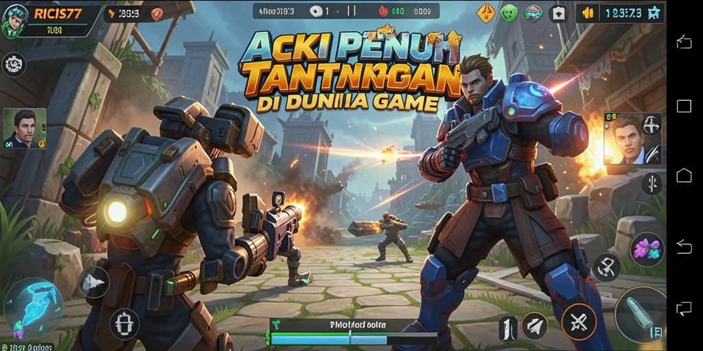 Tampilan gameplay RICIS77 yang seru dan mendebarkan saat bertarung.